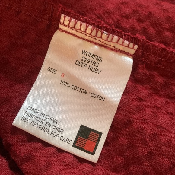 Woolrich Women’s Kinsdale Deep Ruby Red Ribbed Zip Front Jacket Pockets Size S - Picture 8 of 10